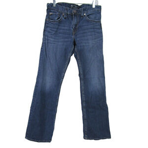 Silver Zac Straight Leg Blue Denim Jeans Womens size 32x31.5 Western Low Rise
